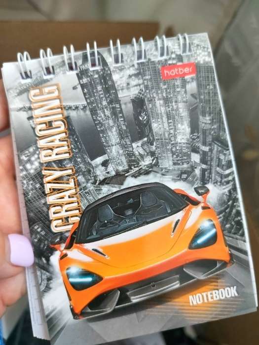 Фотография покупателя товара Блокнот А7, 40 листов в клетку на гребне Hatber «Автопанорама», обложка мелованный картон, блок 65 г/м², МИКС 6 видов - Фото 3