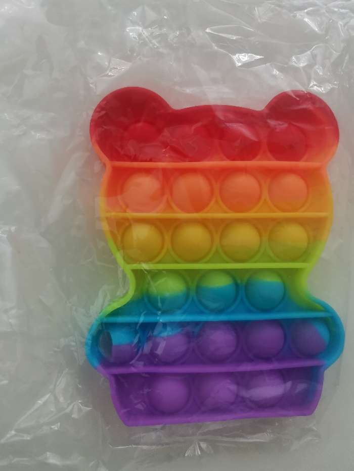 Фотография покупателя товара Развивающая игрушка POP IT, медвежонок, радуга - Фото 5