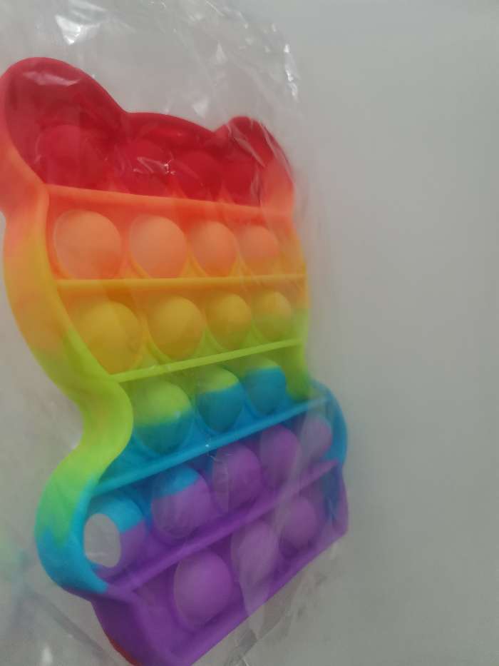 Фотография покупателя товара Развивающая игрушка POP IT, медвежонок, радуга