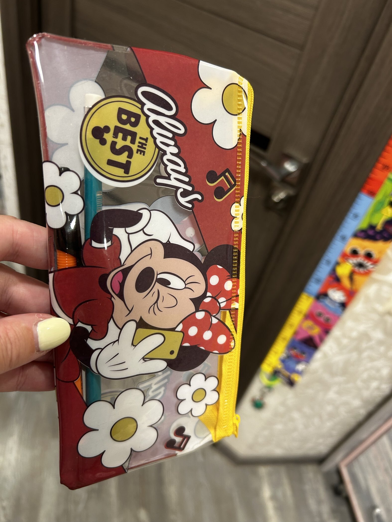 Фотография покупателя товара Пенал мягкий, 10×21 см, «Минни Маус» - Фото 3