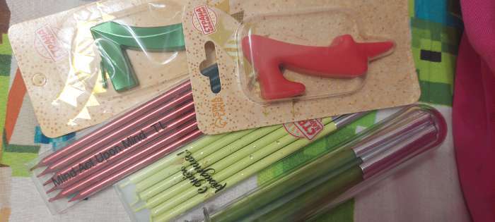 Фотография покупателя товара Свеча для торта «Цифра 1», золотая, 5.5 см - Фото 1