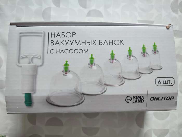 Фотография покупателя товара Набор вакуумных банок для массажа, с насосом, 6 шт., d=6.8/5.9/5.2/4.4/3.4/3 см - Фото 1
