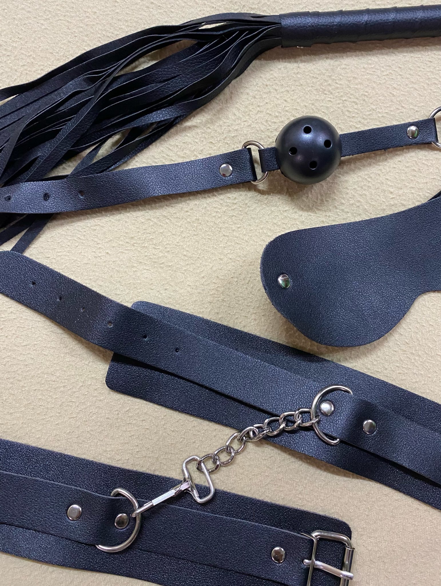 Фотография покупателя товара Эротический БДСМ набор Оки-Чпоки, чёрный, 8 предметов