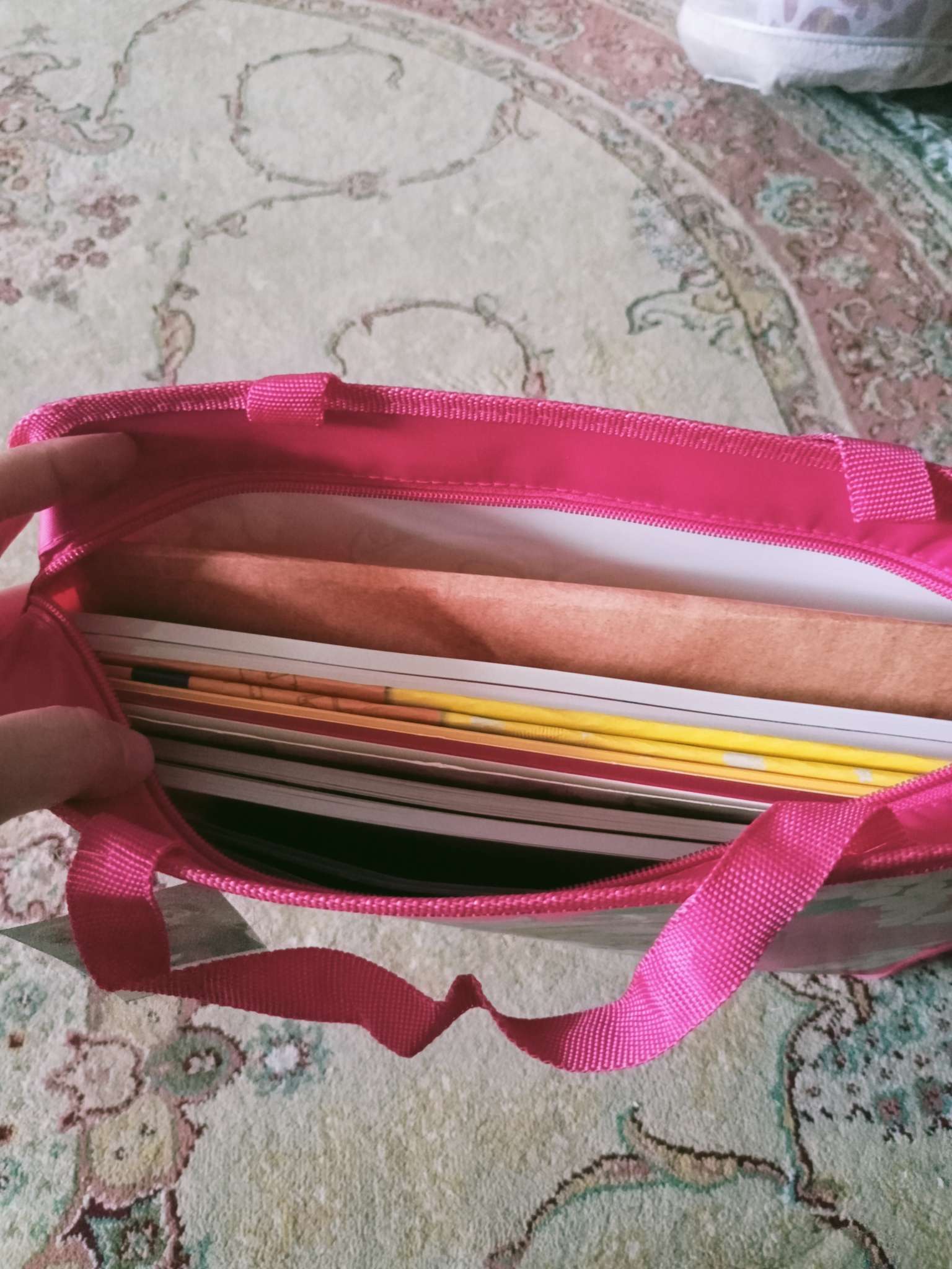 Фотография покупателя товара Папка пластиковая с ручками А4, на молнии, 7.5×33×26 см, «Холодное сердце» - Фото 3