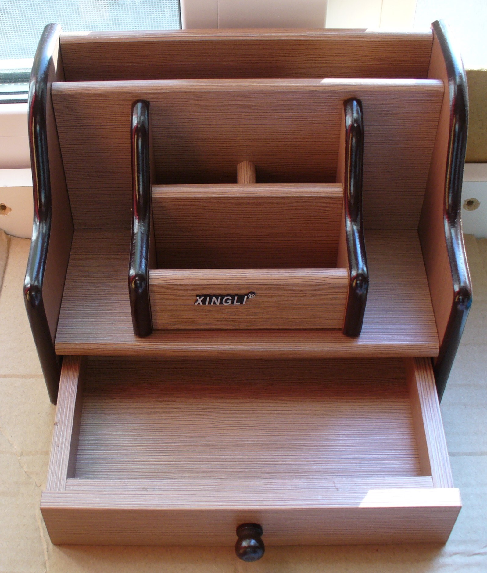 Фотография покупателя товара Органайзер 6 секций, с выдвижным ящиком, 21×15×13 см - Фото 1