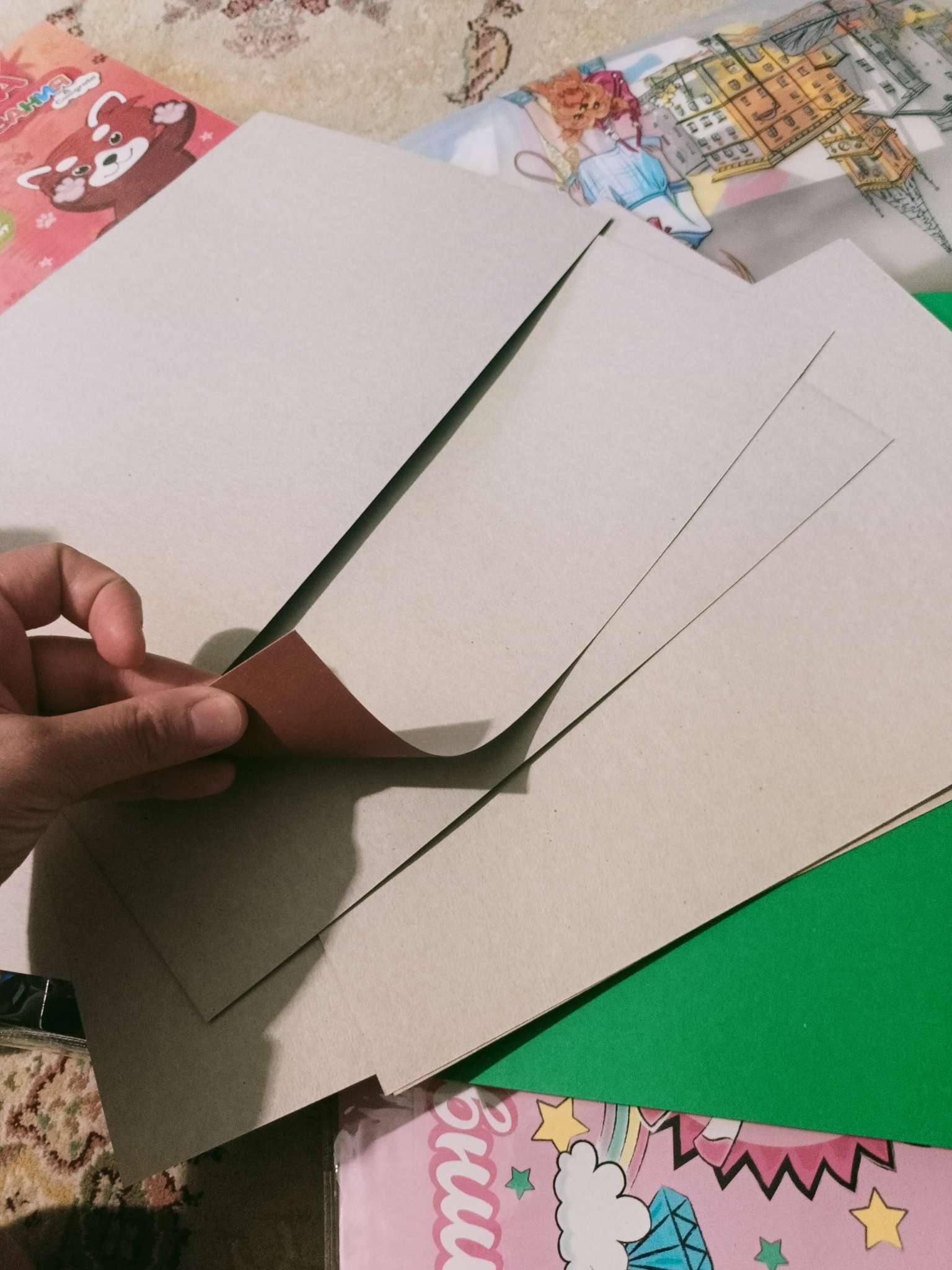 Фотография покупателя товара Картон цветной Calligrata, А4, 8 листов, 8 цветов, немелованный - Фото 6