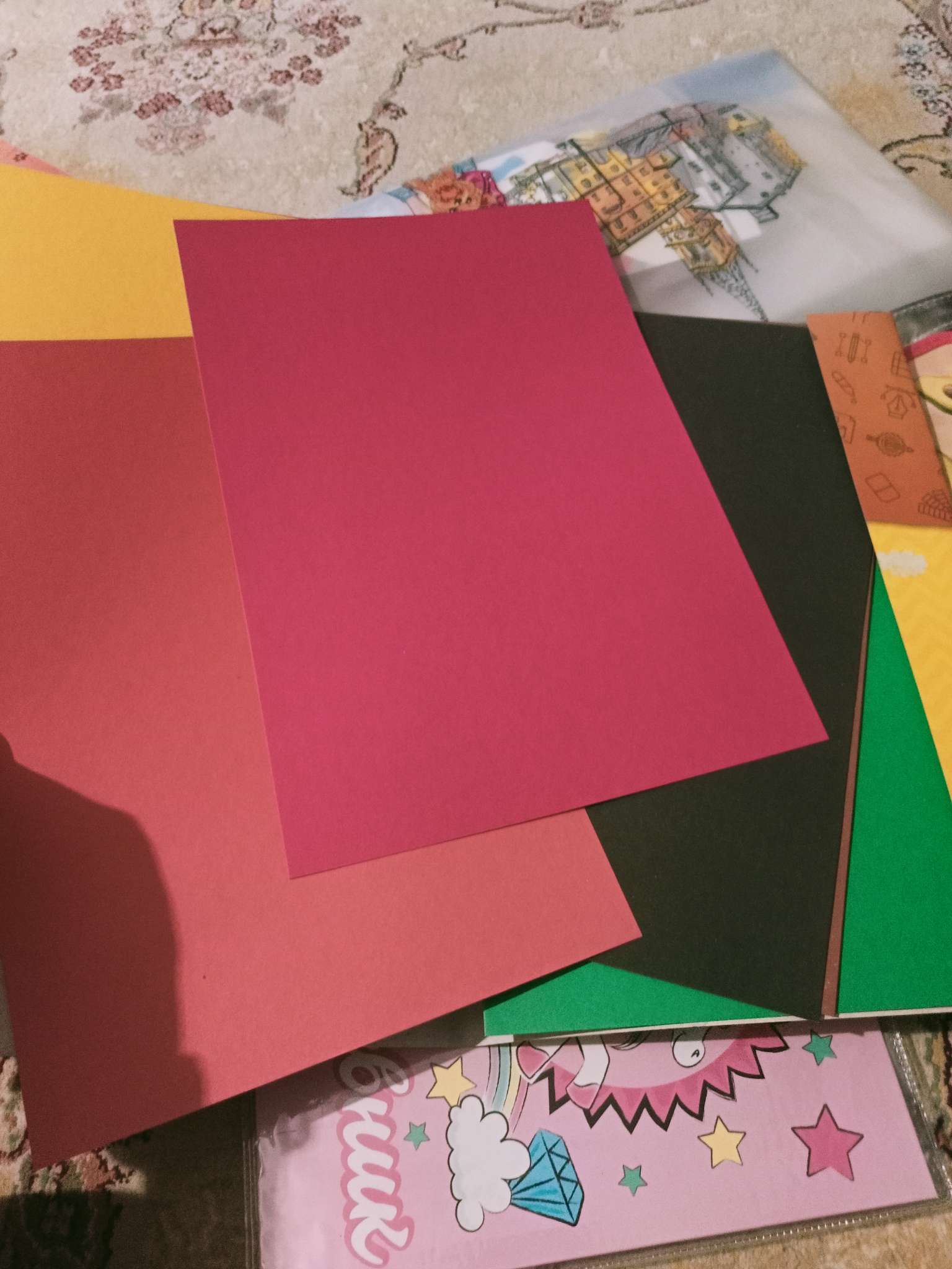 Фотография покупателя товара Картон цветной Calligrata, А4, 8 листов, 8 цветов, немелованный - Фото 8