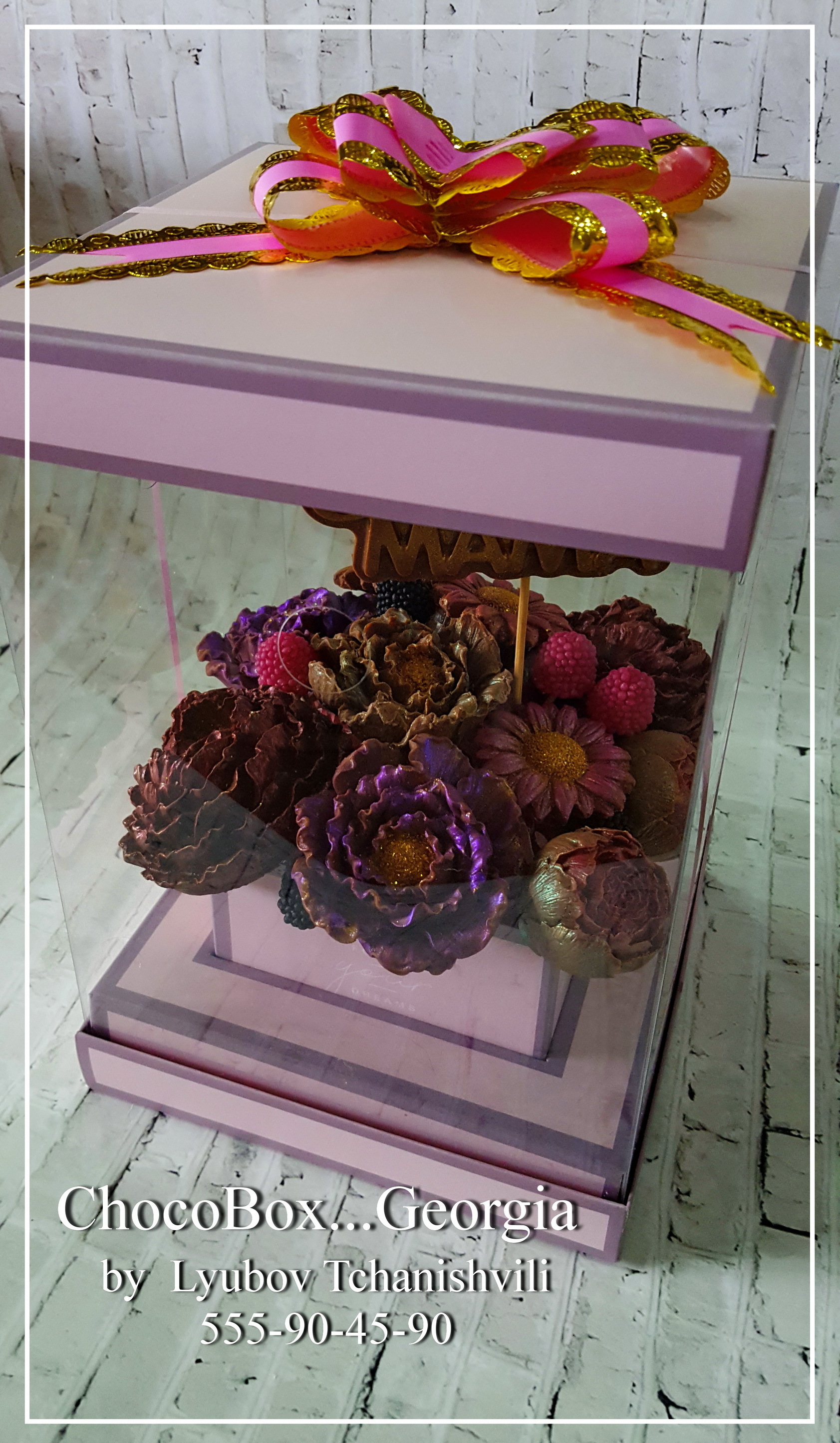 Фотография покупателя товара Коробка подарочная для цветов с вазой и PVC окнами складная, упаковка, «Вдохновение», 16 х 23 х 16 см