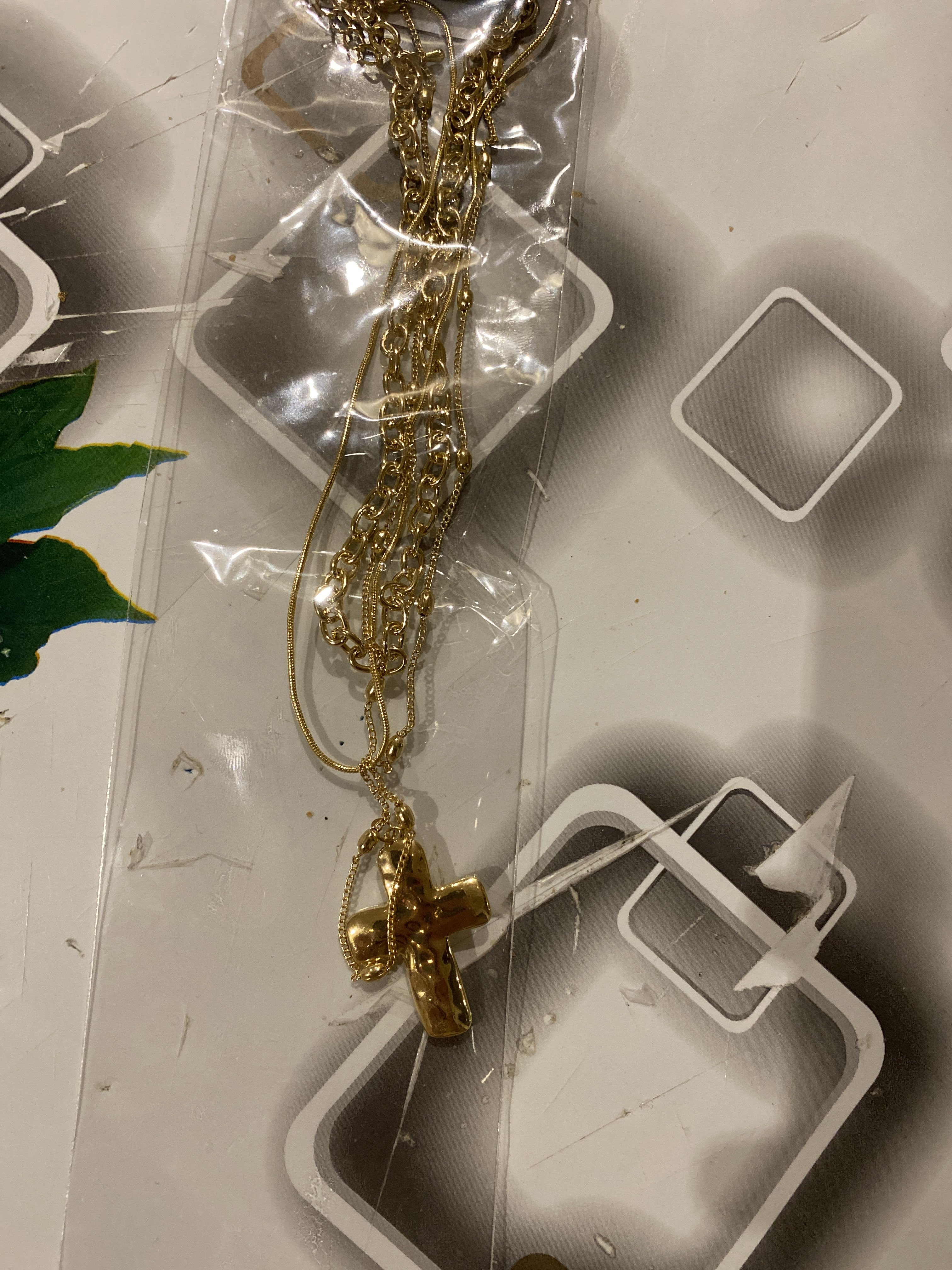 Фотография покупателя товара Кулон "Цепь" крест объёмный цвет золото, 50см - Фото 1