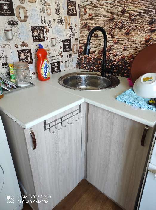 Фотография покупателя товара Мойка кухонная Accoona AB5151, врезная, круглая, толщина 0.6 мм, 510х165 мм, глянец - Фото 1