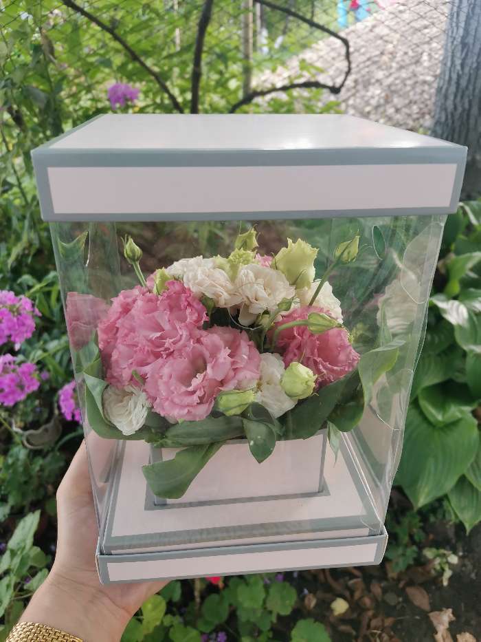 Фотография покупателя товара Коробка подарочная для цветов с вазой и PVC окнами складная, упаковка, «Вдохновение», 16 х 23 х 16 см - Фото 21