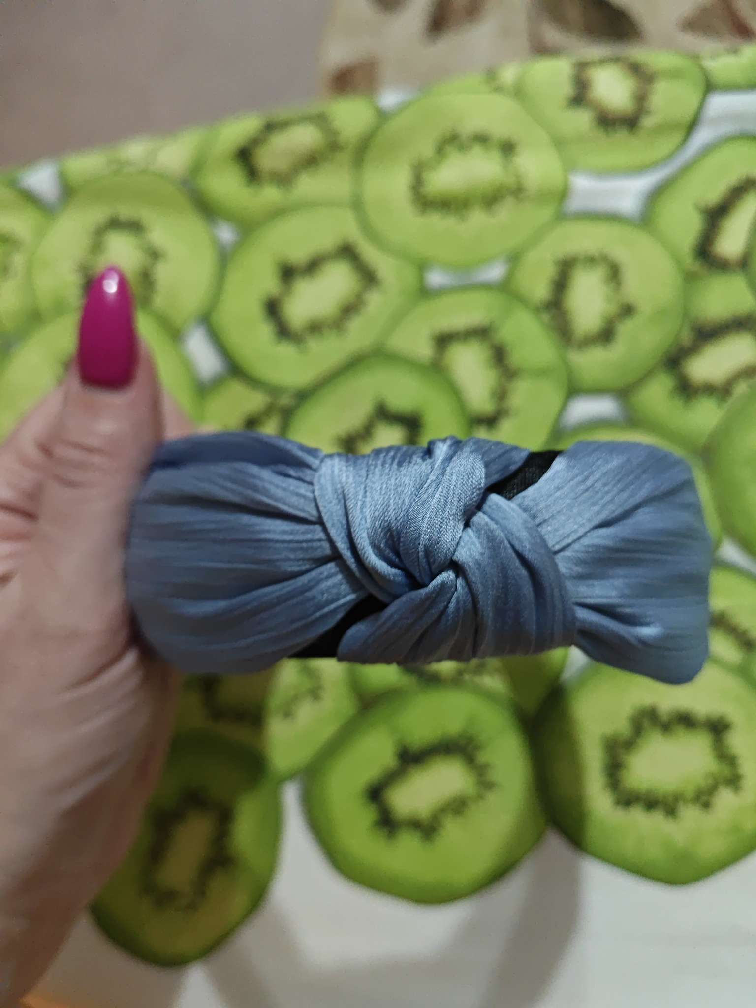 Фотография покупателя товара Ободок для волос «Престиж», 3 см, голубой - Фото 5