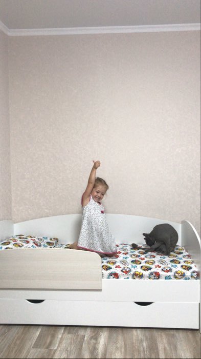 Фотография покупателя товара Бортик для кровати съемный Твист-1, 900х50х300, Дуб молочный - Фото 11