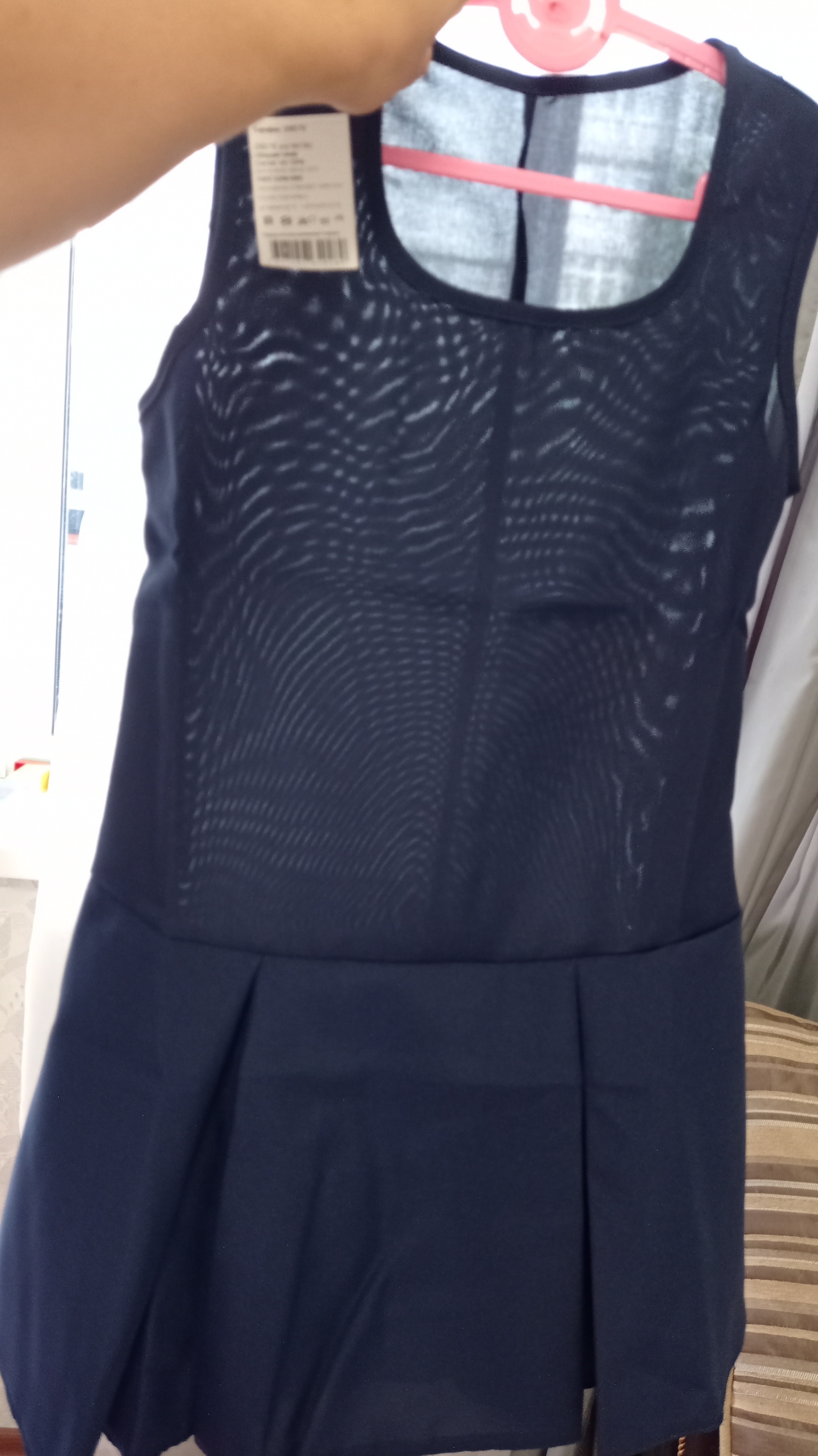Фотография покупателя товара Школьный сарафан для девочки, цвет синий, рост 134 см (34) - Фото 1