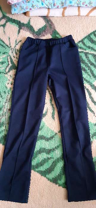 Фотография покупателя товара Школьные брюки для девочки, цвет синий, рост 128