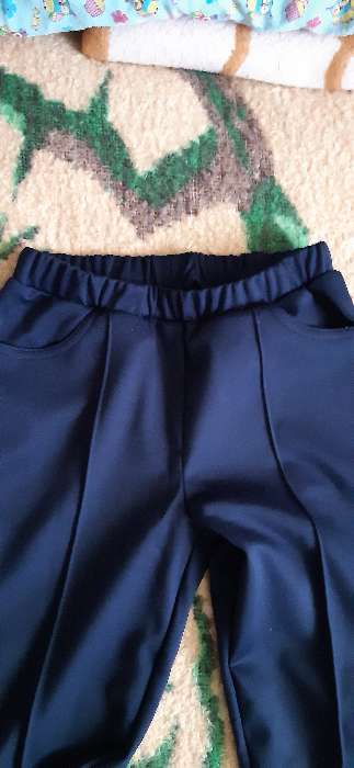 Фотография покупателя товара Школьные брюки для девочки, цвет синий, рост 164 - Фото 2