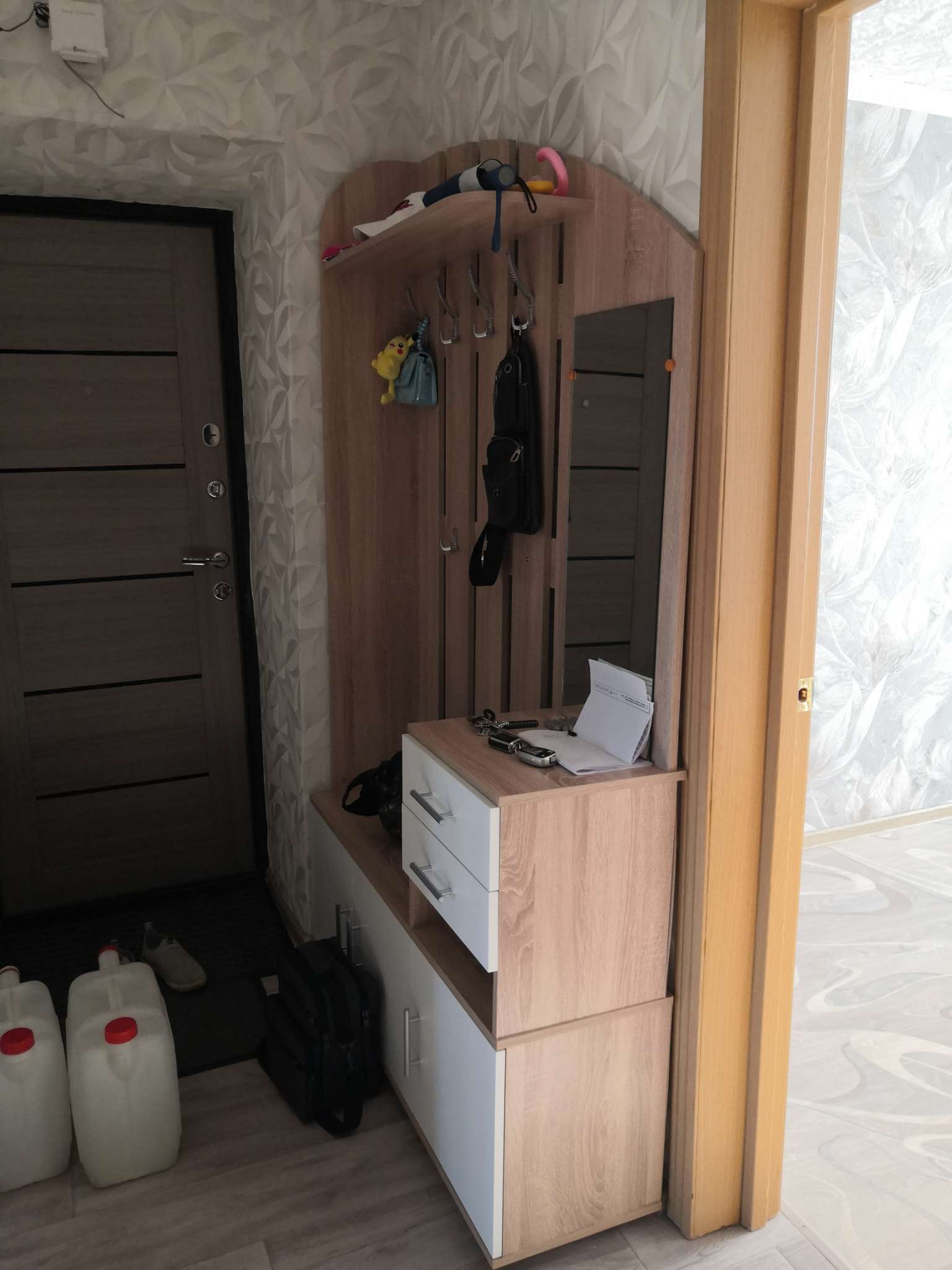 Фотография покупателя товара Прихожая «СОКОЛ. ВШ-2.2 Комби», 1200×344×2087 мм, цвет дуб сонома / белый - Фото 1