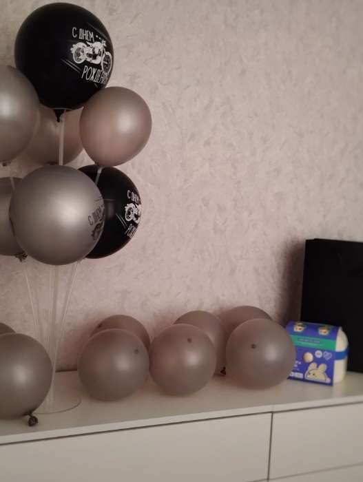 Фотография покупателя товара Шары воздушные латексные 12", металл, набор 12 шт., цвета МИКС - Фото 1