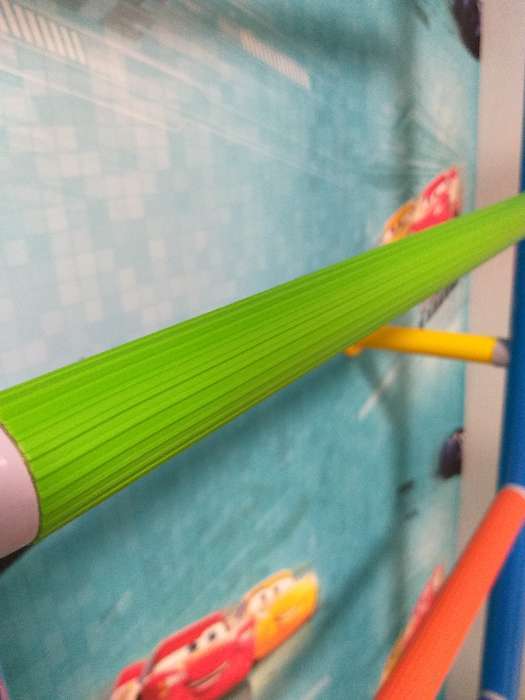 Фотография покупателя товара Детский спортивный комплекс «Атлет-2Ц», покрытие ПВХ, цветные ступени, 670 × 870 × 2250 мм, цвет зелёный - Фото 4