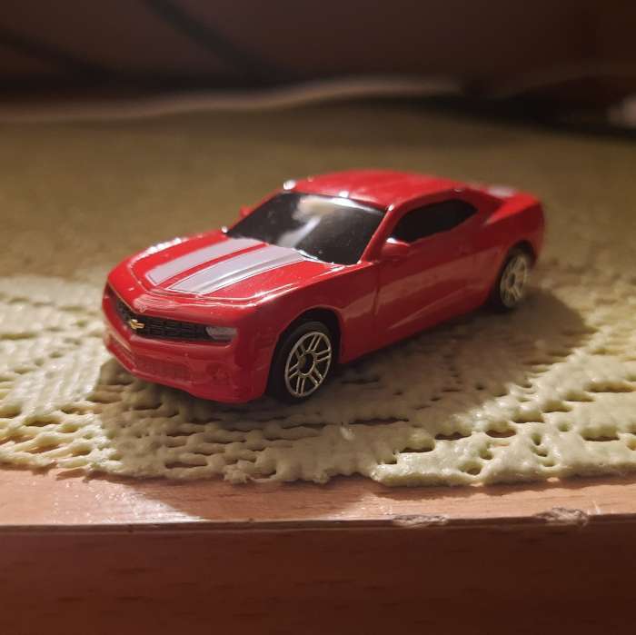 Фотография покупателя товара Машина металлическая CHEVROLET CAMARO, 1:64, цвет красный