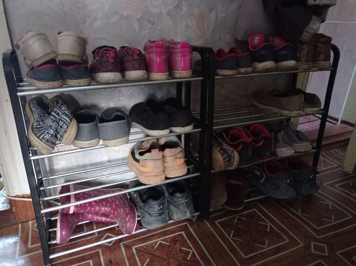 Фотография покупателя товара Обувница Доляна, 4 яруса, 50×19×59 см, цвет красный - Фото 18