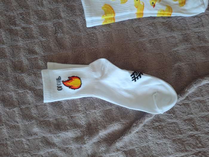 Фотография покупателя товара Носки женские KAFTAN "Огонь" р. 36-39 (23-25 см), белый - Фото 1