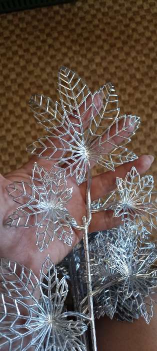 Фотография покупателя товара Декор блеск «Веточка лиственного дерева», 16×22 см, МИКС (золото, серебро) - Фото 1