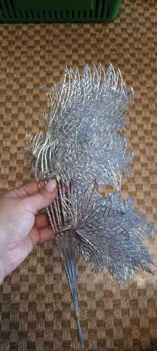 Фотография покупателя товара Декор блеск «Веточка лиственного дерева», 16×22 см, МИКС (золото, серебро) - Фото 3