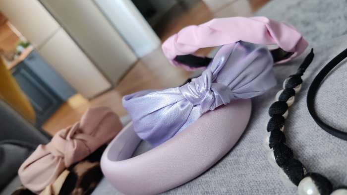 Фотография покупателя товара Ободок для волос QF «Трейси», 4 см, сиреневый - Фото 1