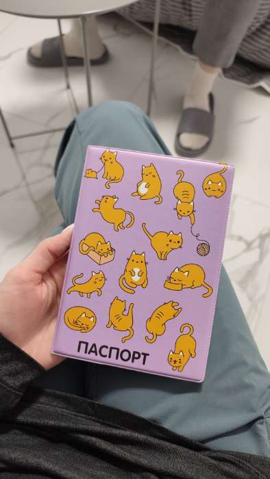 Фотография покупателя товара Обложка на ветеринарный паспорт «Рыжие коты», ПВХ - Фото 2