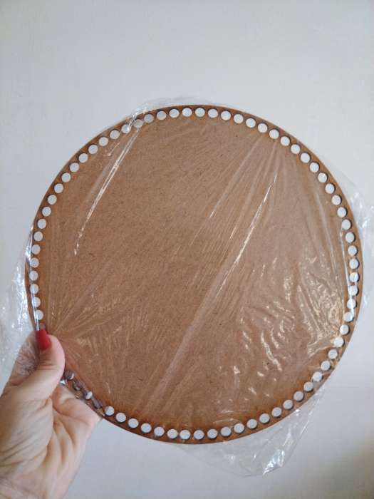 Фотография покупателя товара Заготовка для вязания «Круг», донышко, коричневый гладкий, 30 см, d=9 мм - Фото 1