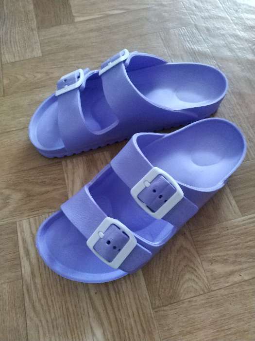 Фотография покупателя товара Сланцы женские, цвет сиреневый, размер 41 - Фото 4