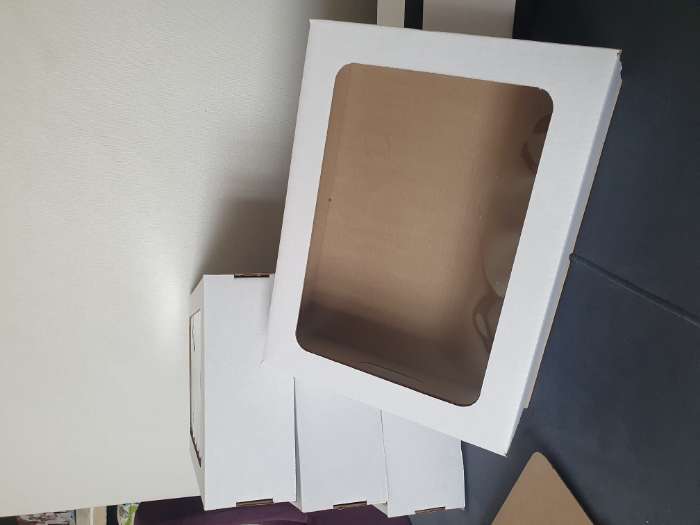 Фотография покупателя товара Коробка под торт с окном, белая, 30×40×12 см - Фото 3