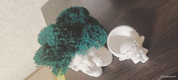 Фотография покупателя товара Подсвечник на 1 свечу «Ангел с корзинкой», гипс, 9×6.5×7 см - Фото 1