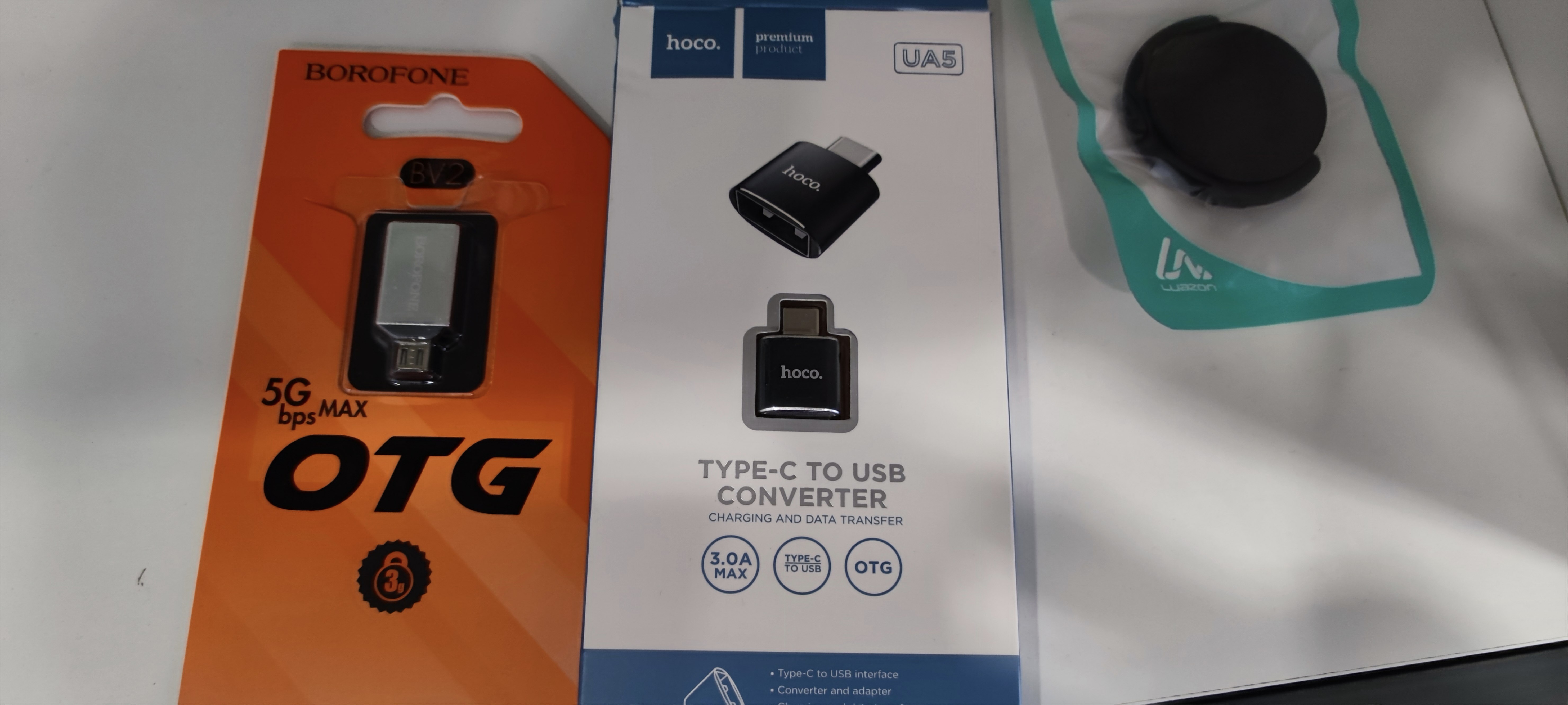 Фотография покупателя товара Адаптер Hoco UA5, Type-C - USB, поддержка OTG, металл, черный - Фото 1