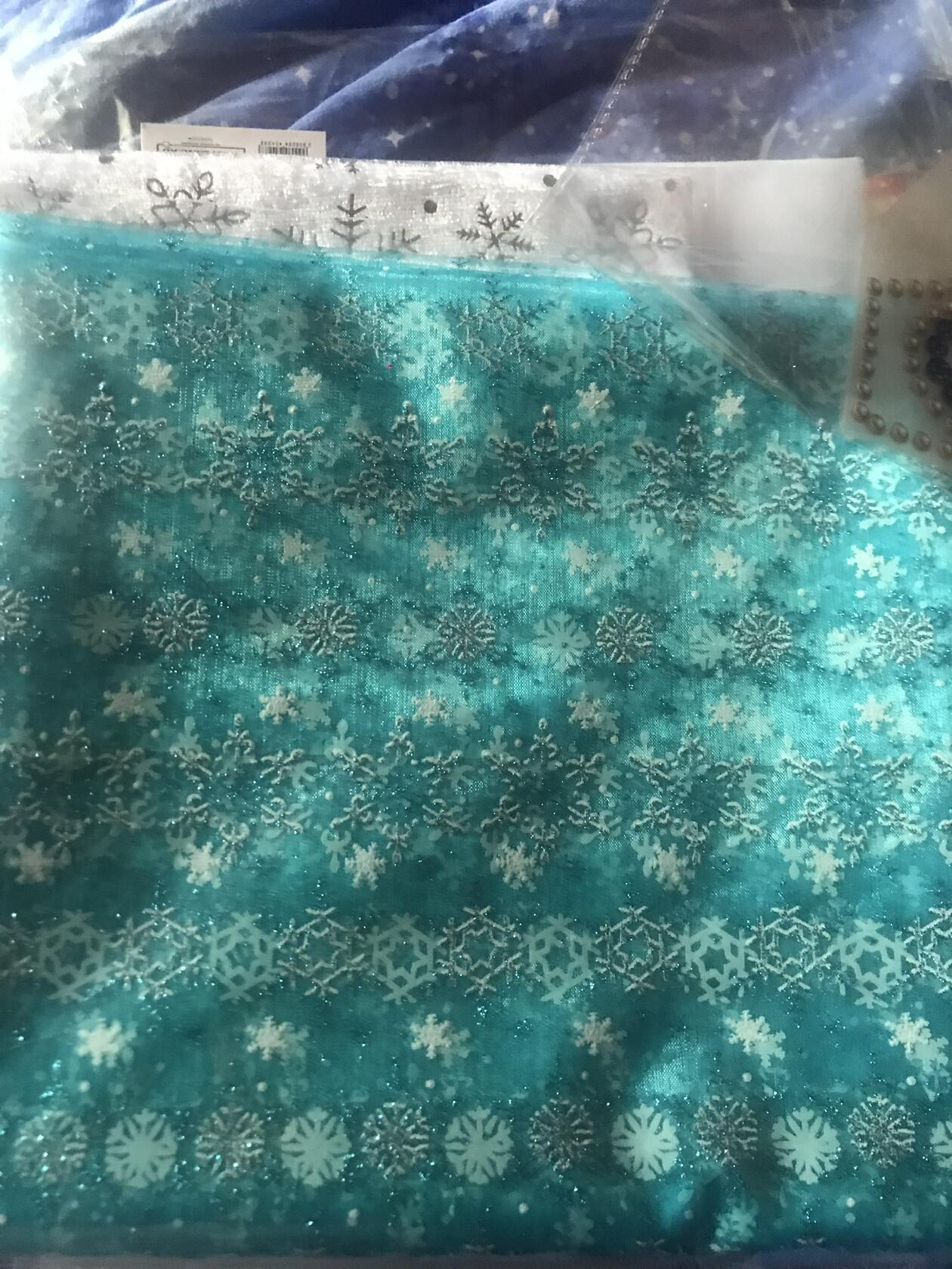 Фотография покупателя товара Лоскут органзы, с рисунком снежинки, 100×150 см - Фото 1