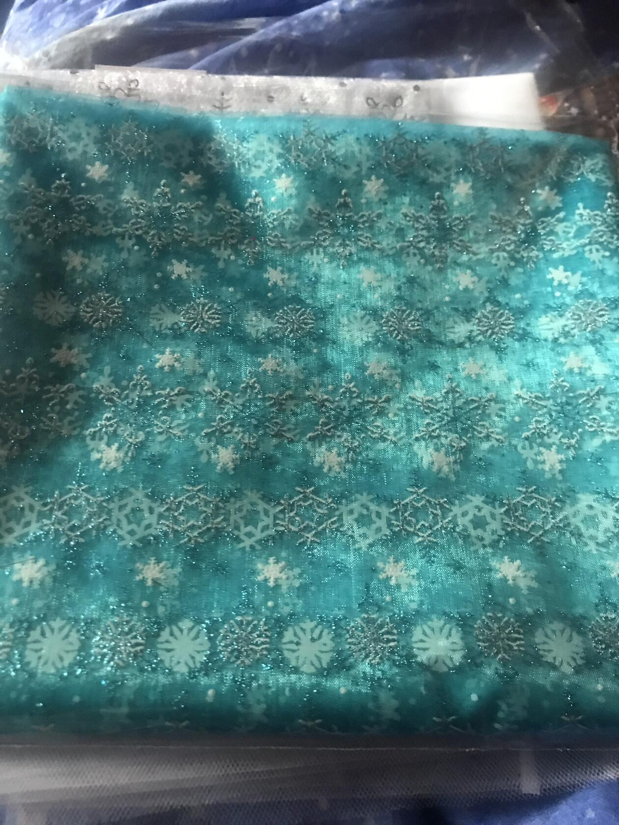 Фотография покупателя товара Лоскут органзы, с рисунком снежинки, 100×150 см - Фото 2