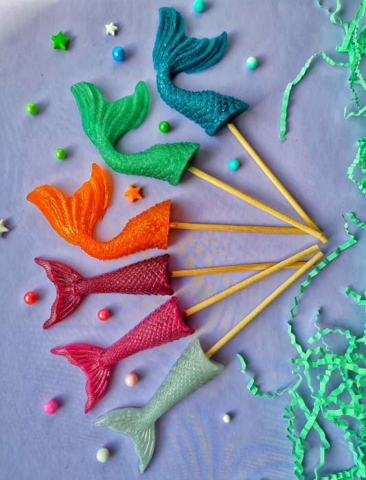 Фотография покупателя товара Молд для шоколада Доляна «Хвост русалки», силикон, 9.5×5.5×2 см, белый - Фото 2