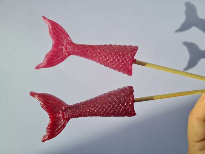 Фотография покупателя товара Молд для шоколада Доляна «Хвост русалки», силикон, 9.5×5.5×2 см, белый - Фото 5