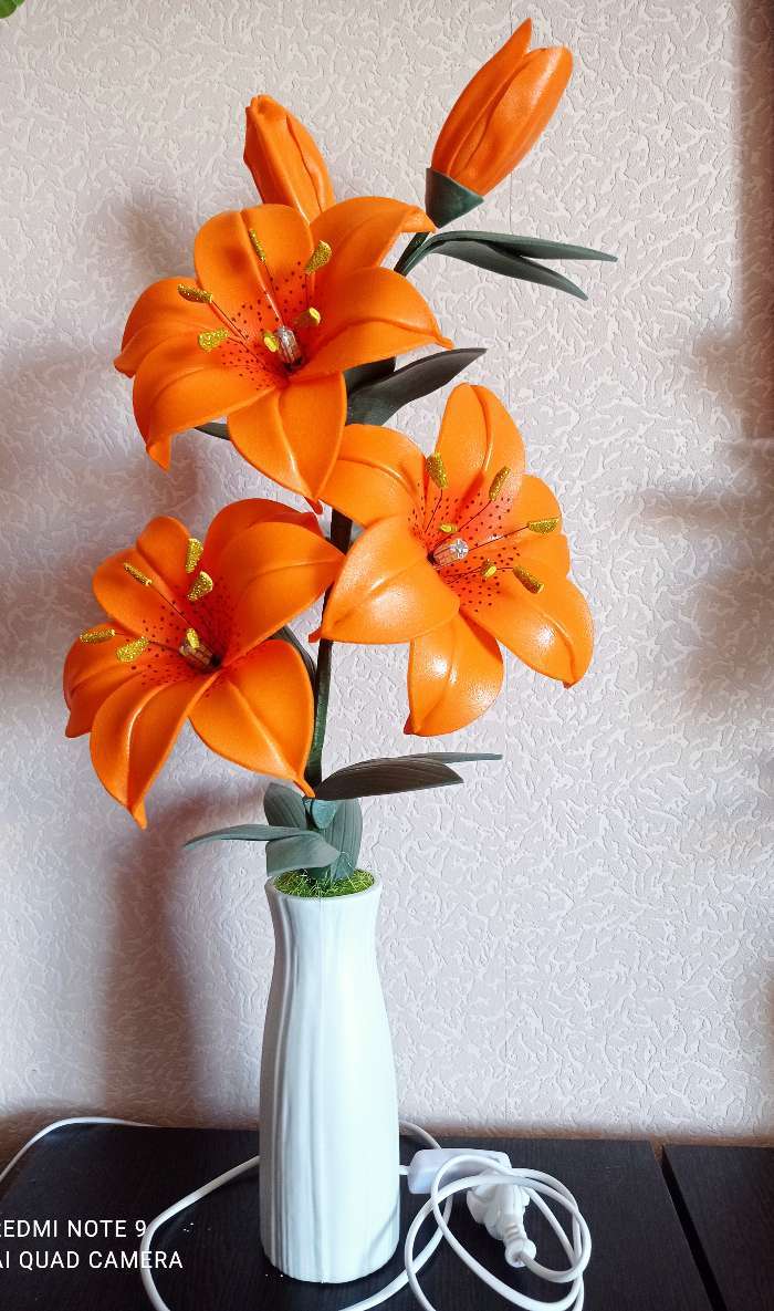 Фотография покупателя товара Ваза для цветов, 7,5×20,5 см, 650 мл, цвет МИКС - Фото 1