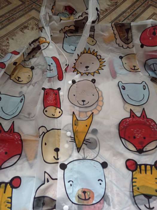 Фотография покупателя товара Дождевик детский «Звери», рост 125-155 см - Фото 4