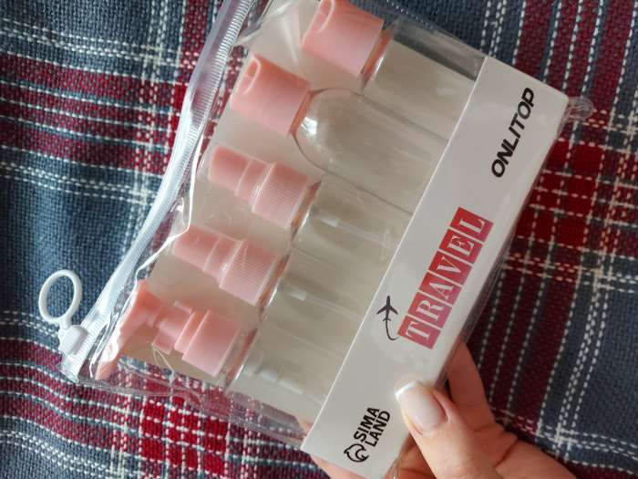 Фотография покупателя товара Набор для хранения, в чехле, 6 предметов, розовый, прозрачный - Фото 2