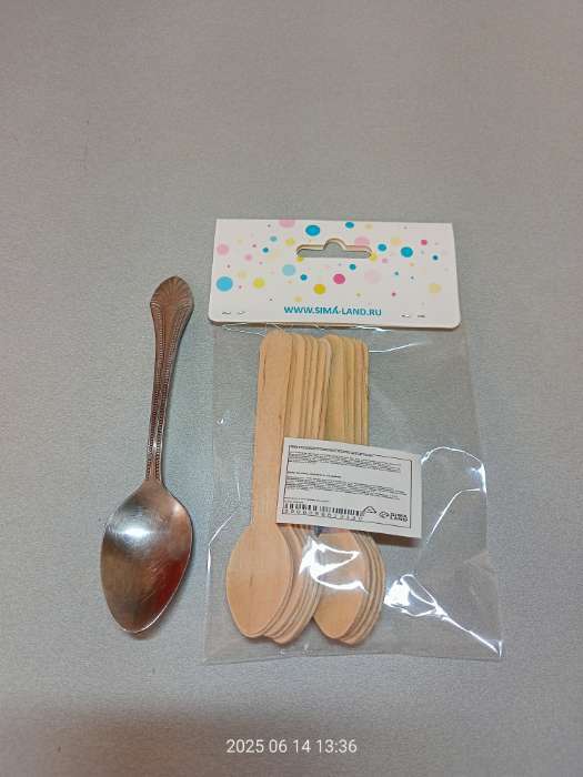 Фотография покупателя товара Ложки деревянные, 11 см, 12 шт - Фото 2