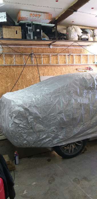 Фотография покупателя товара Тент автомобильный CARTAGE, водонепроницаемый, полиэстер, M, 430×165×120 см - Фото 4