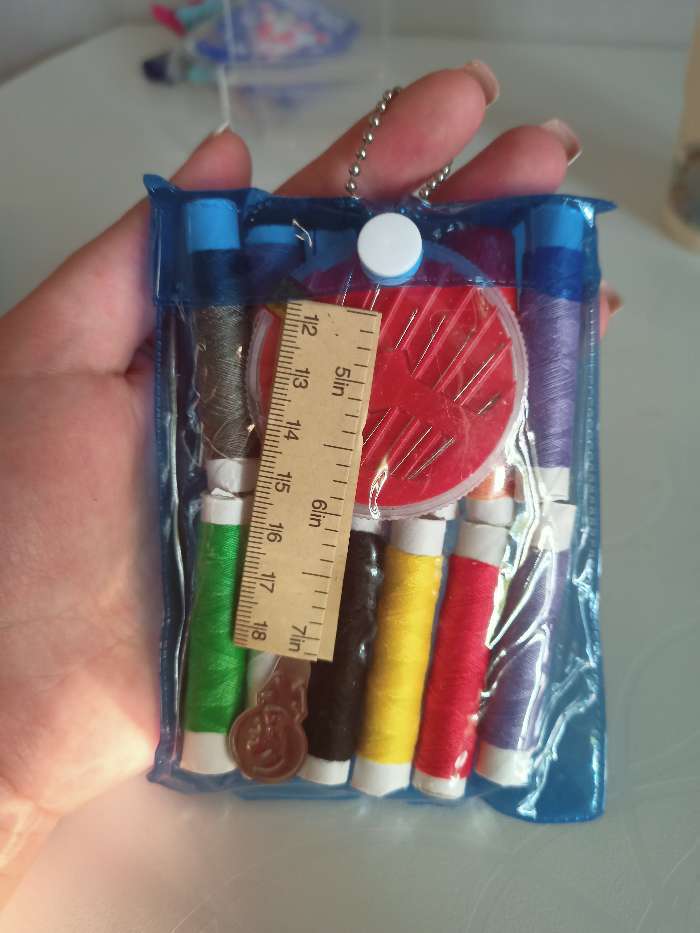Фотография покупателя товара Швейный набор, 25 предметов, в чехле ПВХ, цвет МИКС - Фото 1
