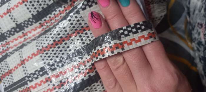 Фотография покупателя товара Сумка хозяйственная на молнии, 45 л, 45×20×50 см, чёрная/белая - Фото 5