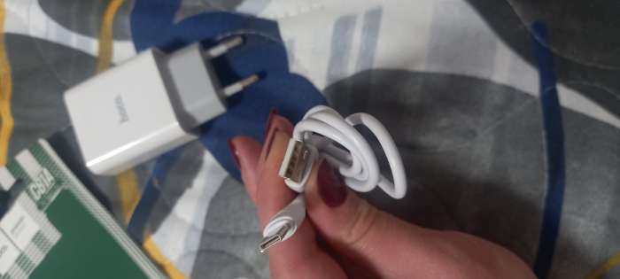 Фотография покупателя товара Сетевое зарядное устройство Hoco C81A, USB, 2.1 А, кабель Type-C, 1 м, белый - Фото 5