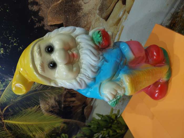 Фотография покупателя товара Садовая фигура "Гном с морковкой" 36см - Фото 1