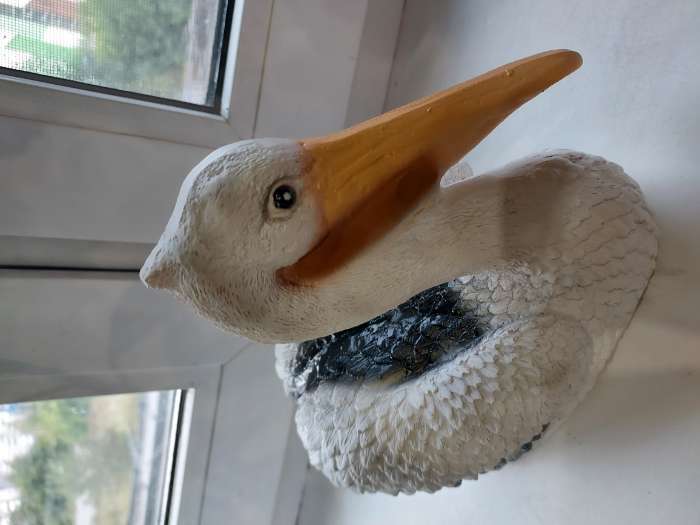 Фотография покупателя товара Садовая фигура "Пеликан малый" 24х13х18см - Фото 1