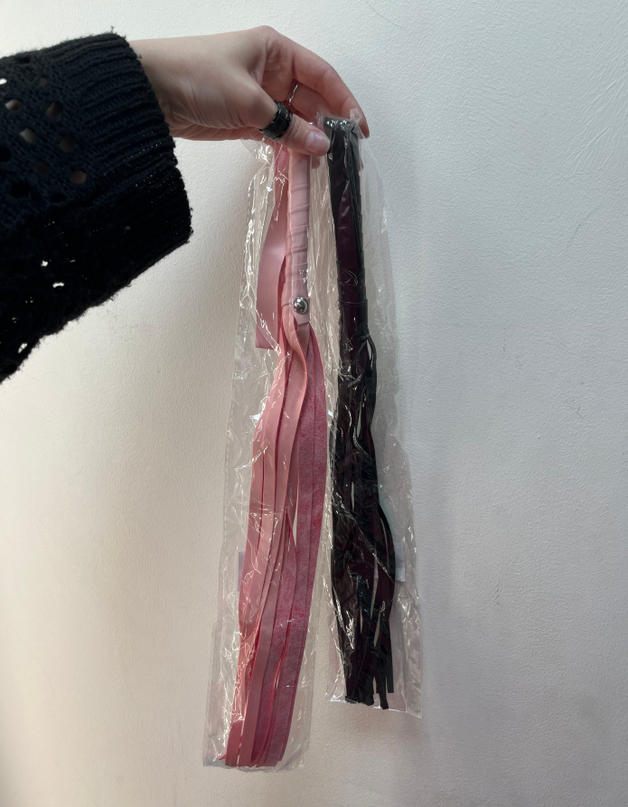 Фотография покупателя товара Плетка БДСМ кистевая, экокожа, 55 см, розовая - Фото 1